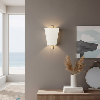 Varaluz Rockford 1 Light Wall Sconce, Brontourage/Travertine/Bone