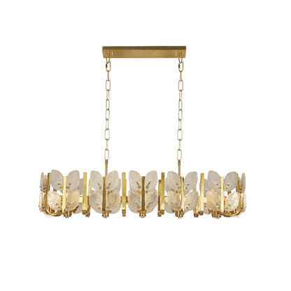 Varaluz Brass Tax 12 Light Chandelier, Satin Brass/Clear