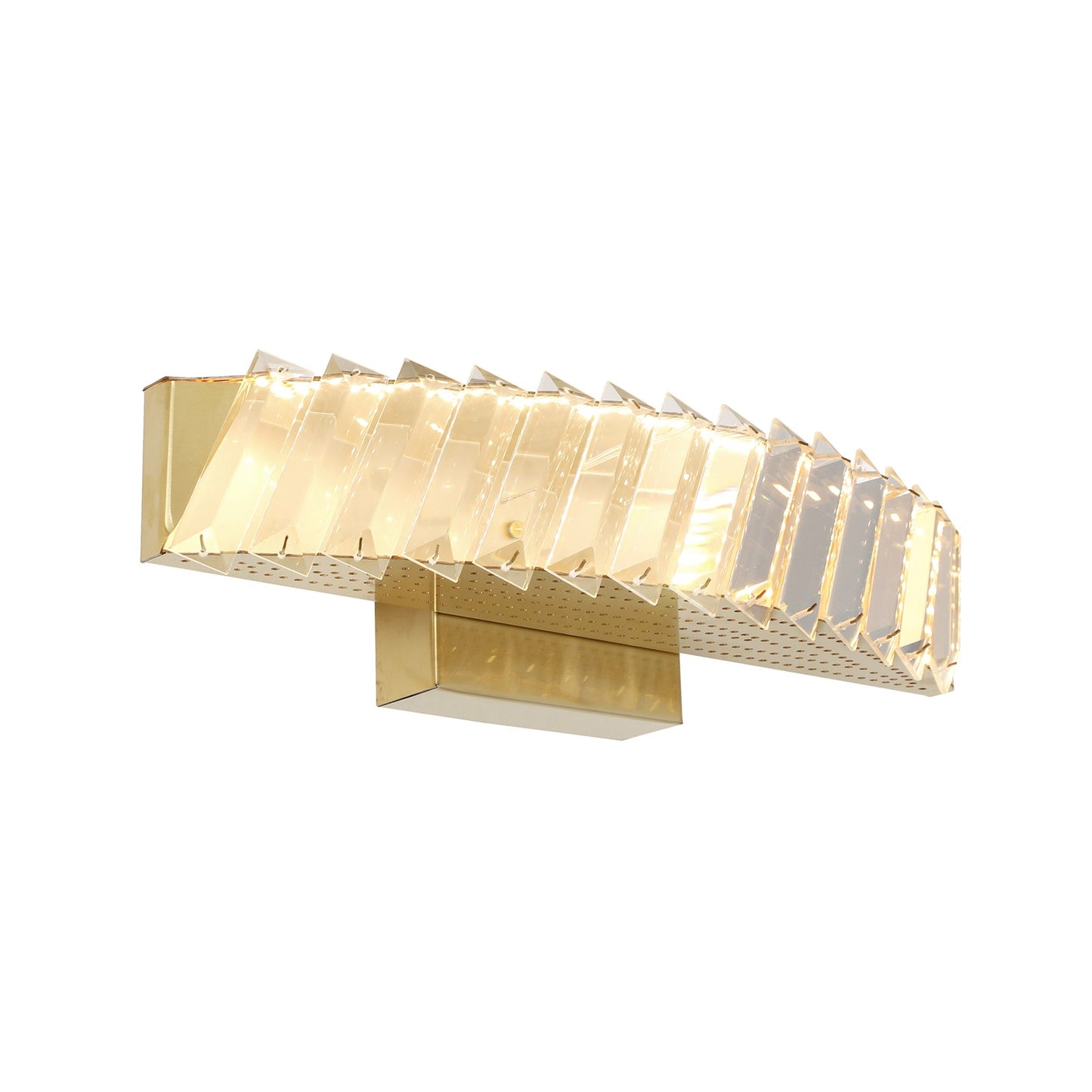 Varaluz Golden Ratio 1 Light Bath/Vanity, Satin Gold/Clear
