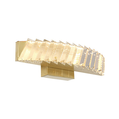 Varaluz Golden Ratio 1 Light Bath/Vanity, Satin Gold/Clear