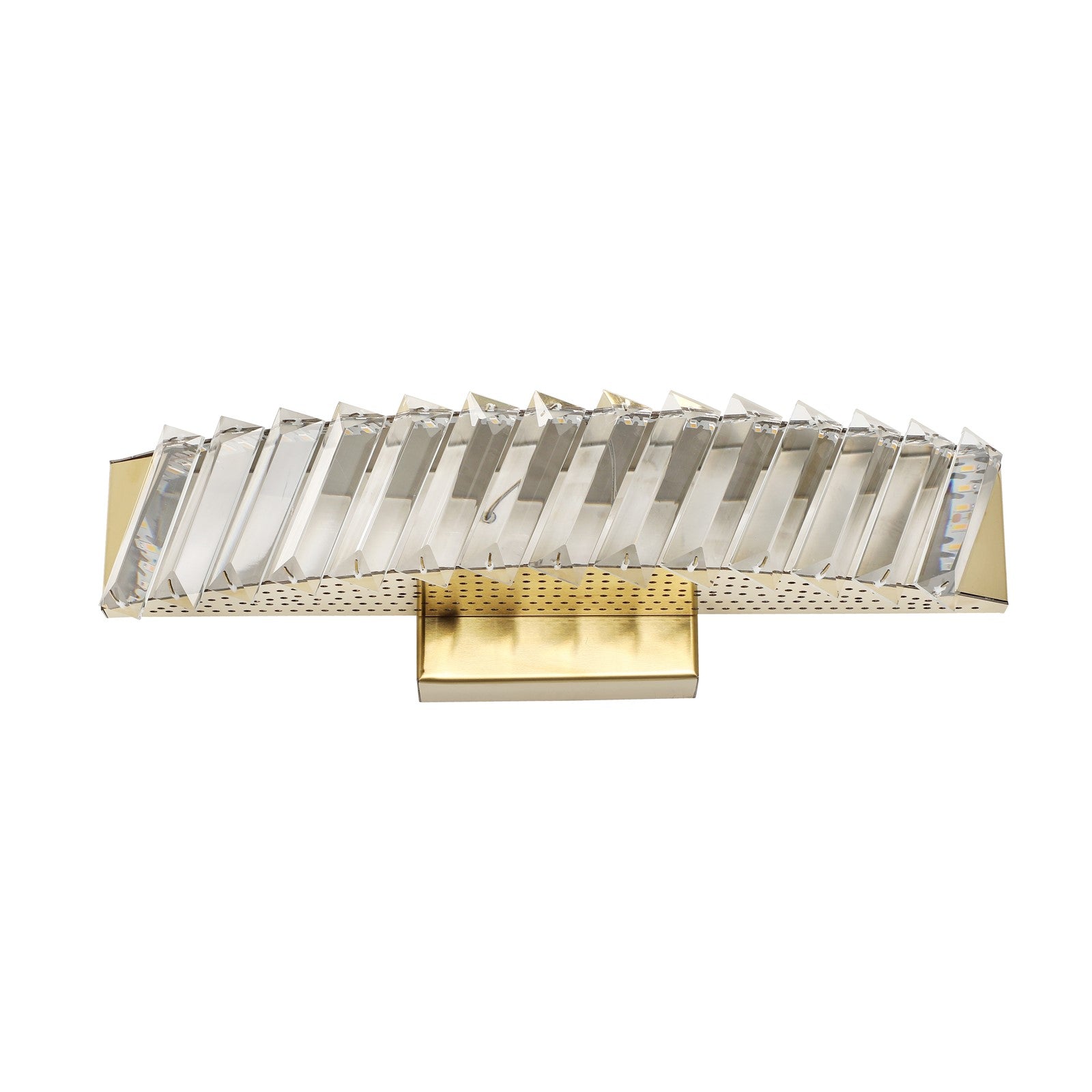 Varaluz Golden Ratio 1 Light Bath/Vanity, Satin Gold/Clear