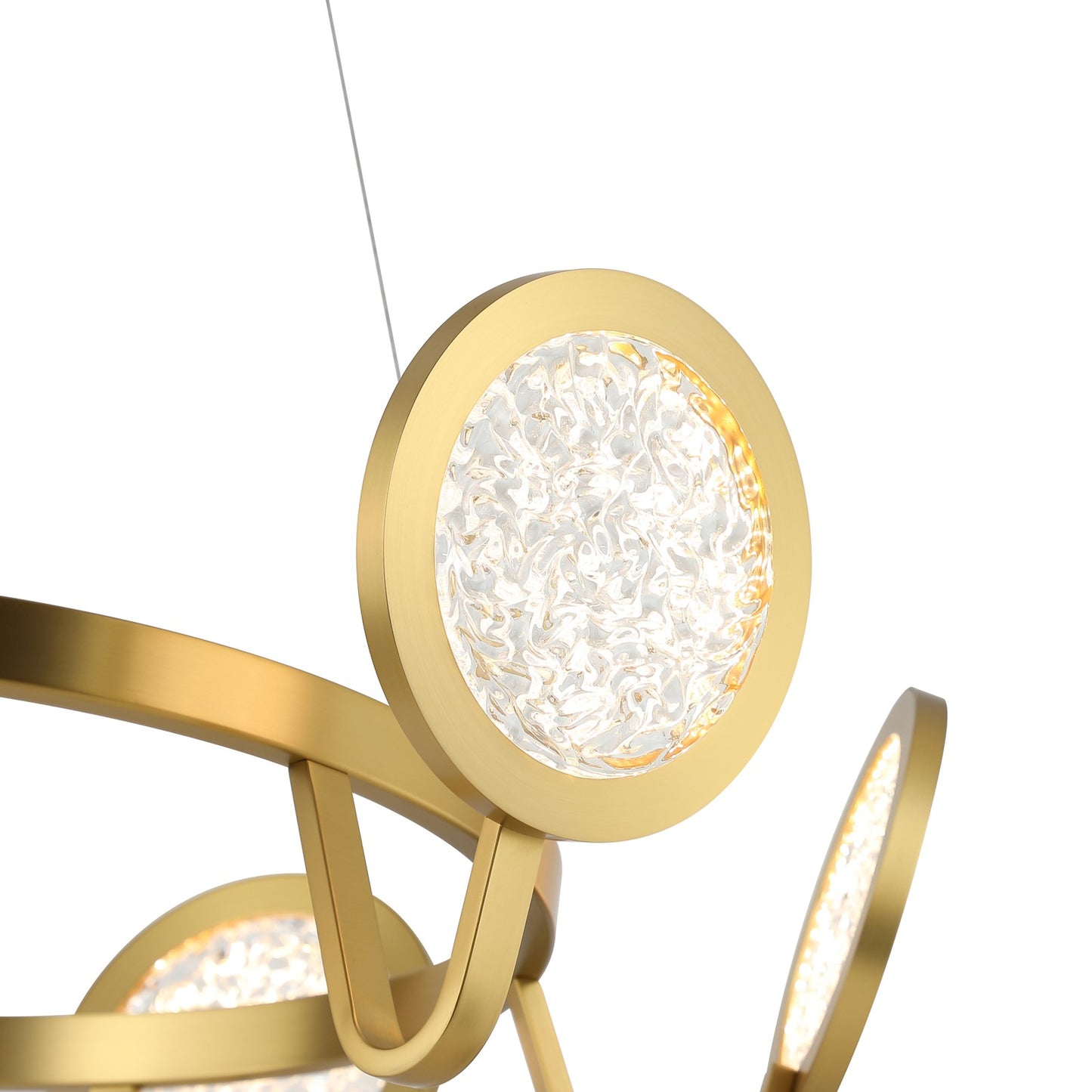Varaluz Sherlock 6 Light Pendant, Satin Brass/Clear