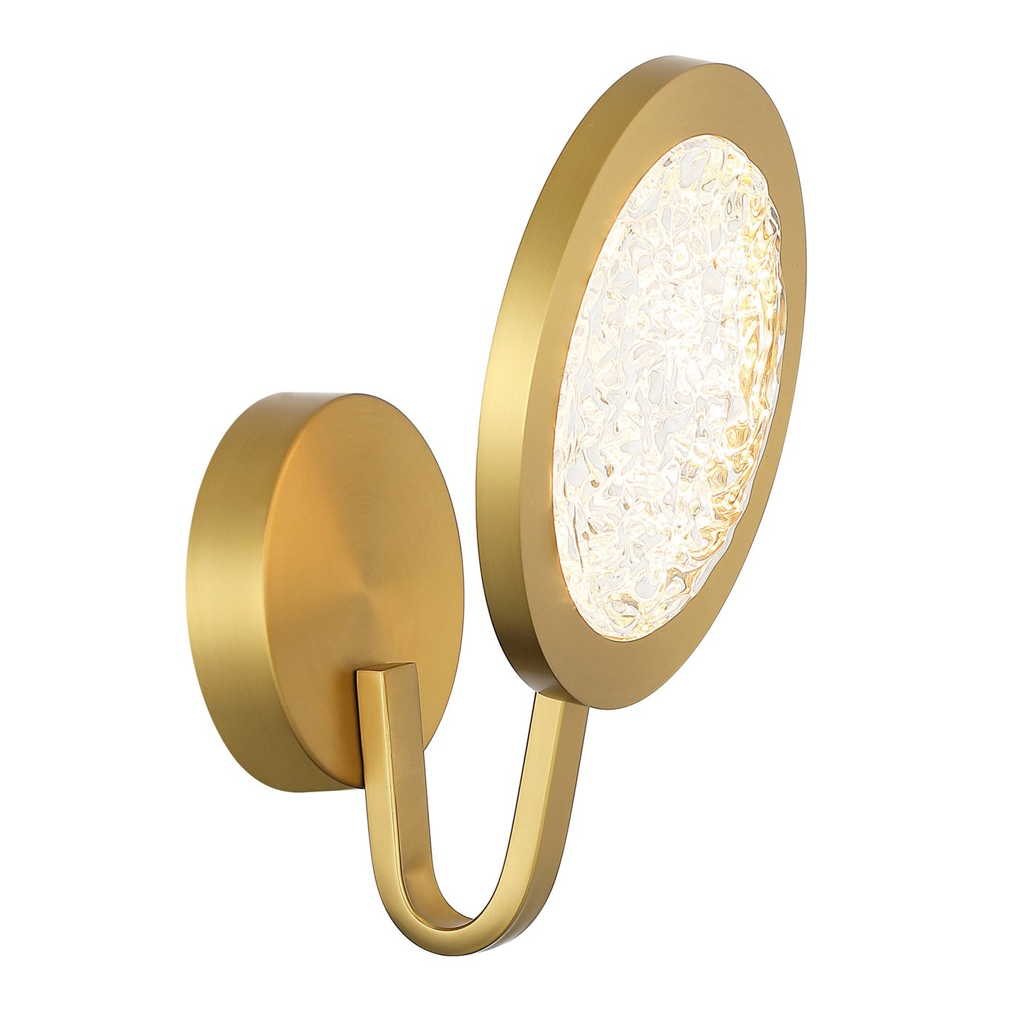 Varaluz Sherlock 1 Light Wall Sconce, Satin Brass/Clear