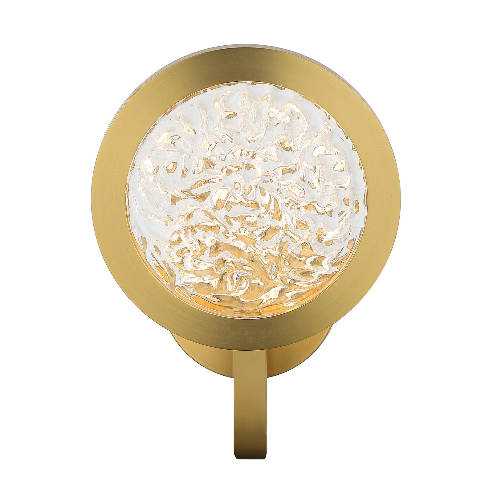 Varaluz Sherlock 1 Light Wall Sconce, Satin Brass/Clear