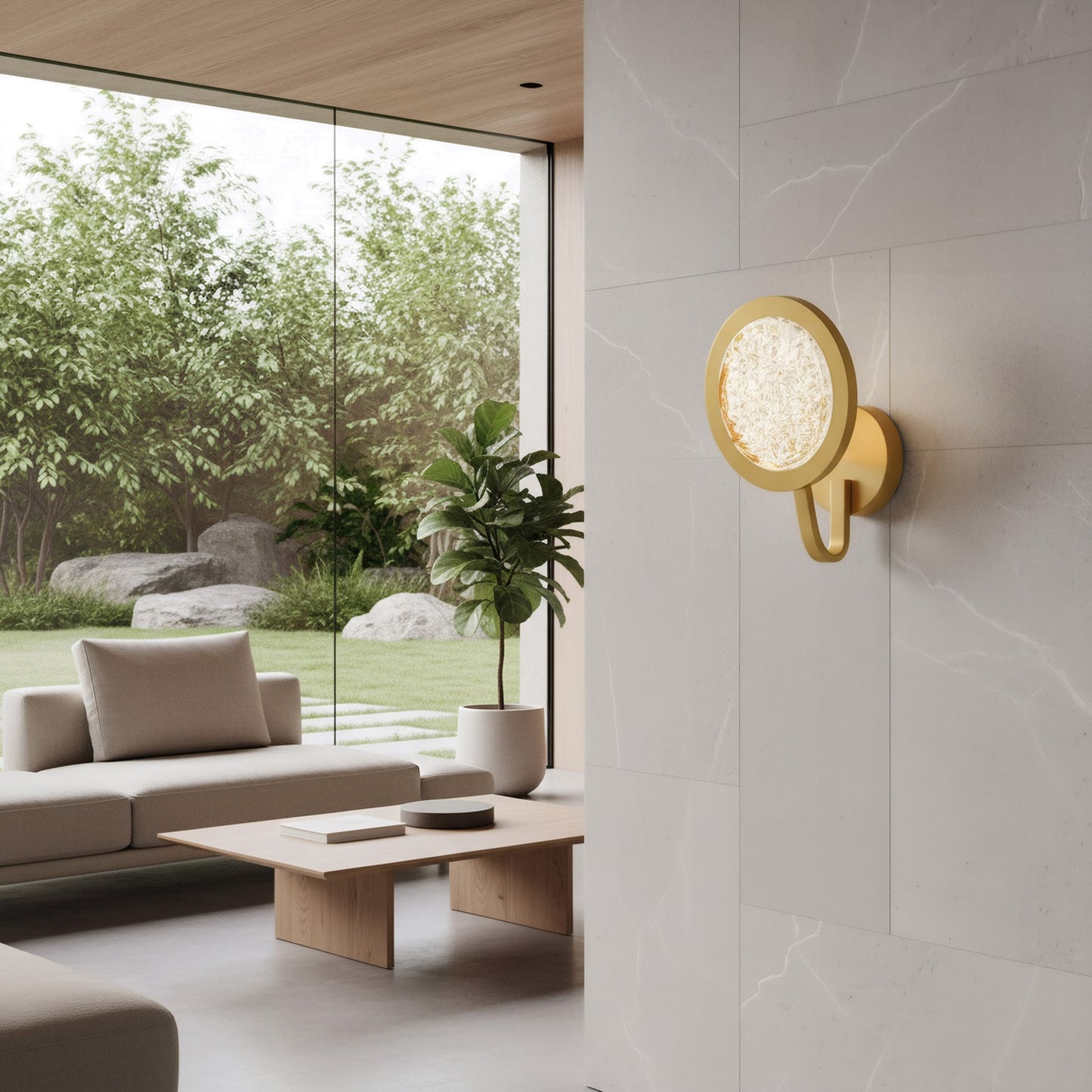 Varaluz Sherlock 1 Light Wall Sconce, Satin Brass/Clear