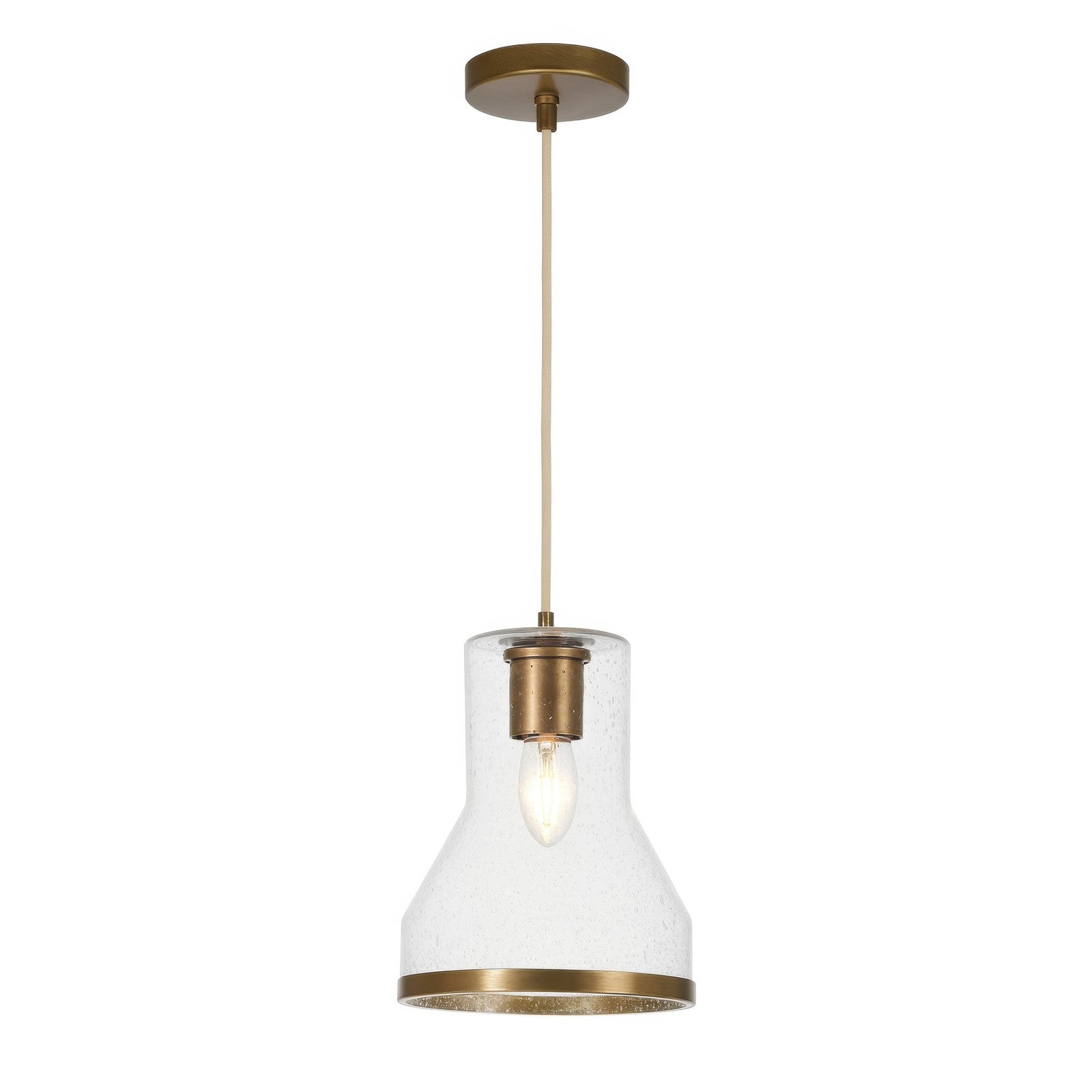 Varaluz Alicia 1 Light Pendant, Antique Bronze/Seedy