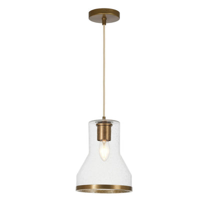 Varaluz Alicia 1 Light Pendant, Antique Bronze/Seedy