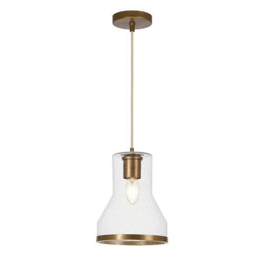 Varaluz Alicia 1 Light Pendant, Antique Bronze/Seedy