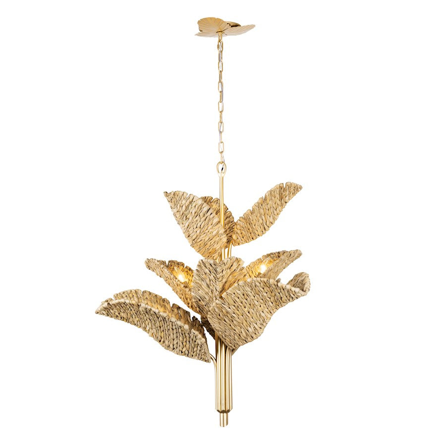 9-Light Chandelier, Gold