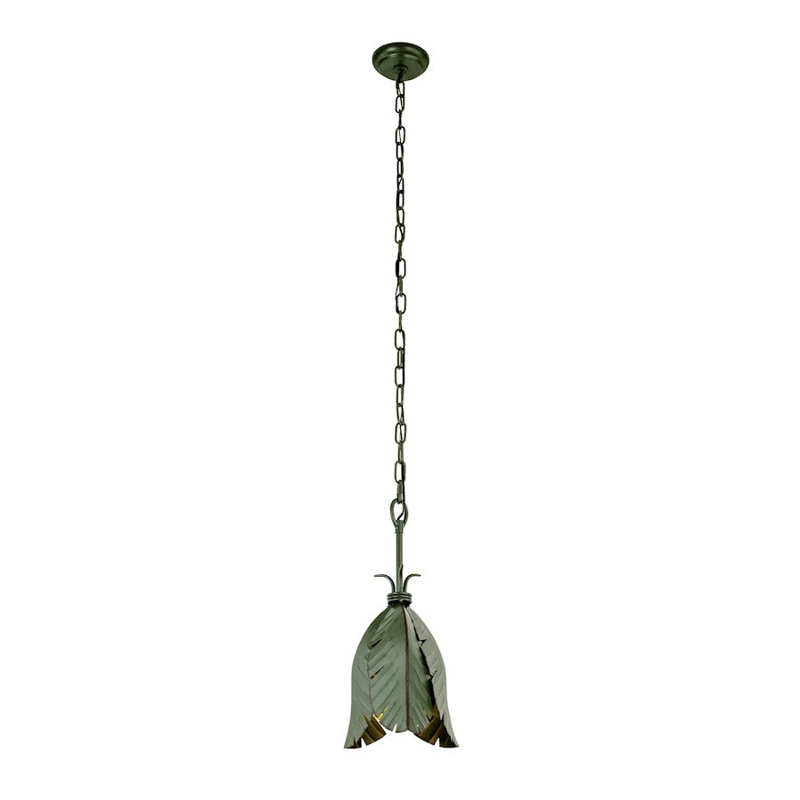 1 Light Mini Pendant, Banana Leaf