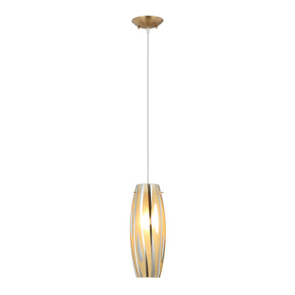 Varaluz Chroman Empire 1 Light Pendant, Satin Gold/Satin Gold