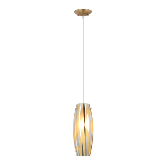 Varaluz Chroman Empire 1 Light Pendant, Satin Gold/Satin Gold