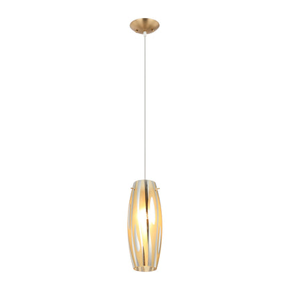 Varaluz Chroman Empire 1 Light Pendant, Satin Gold/Satin Gold