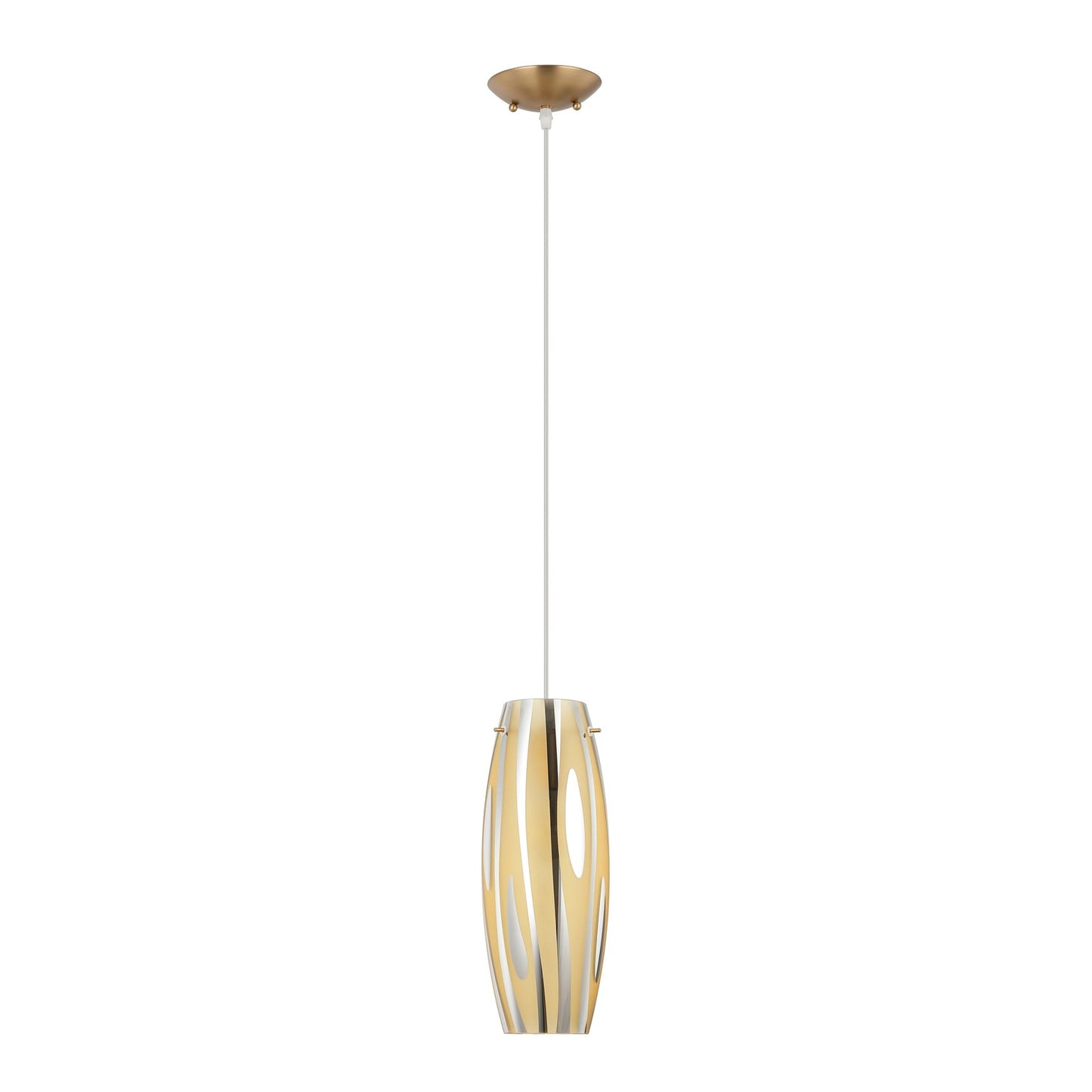 Varaluz Chroman Empire 1 Light Pendant, Satin Gold/Satin Gold
