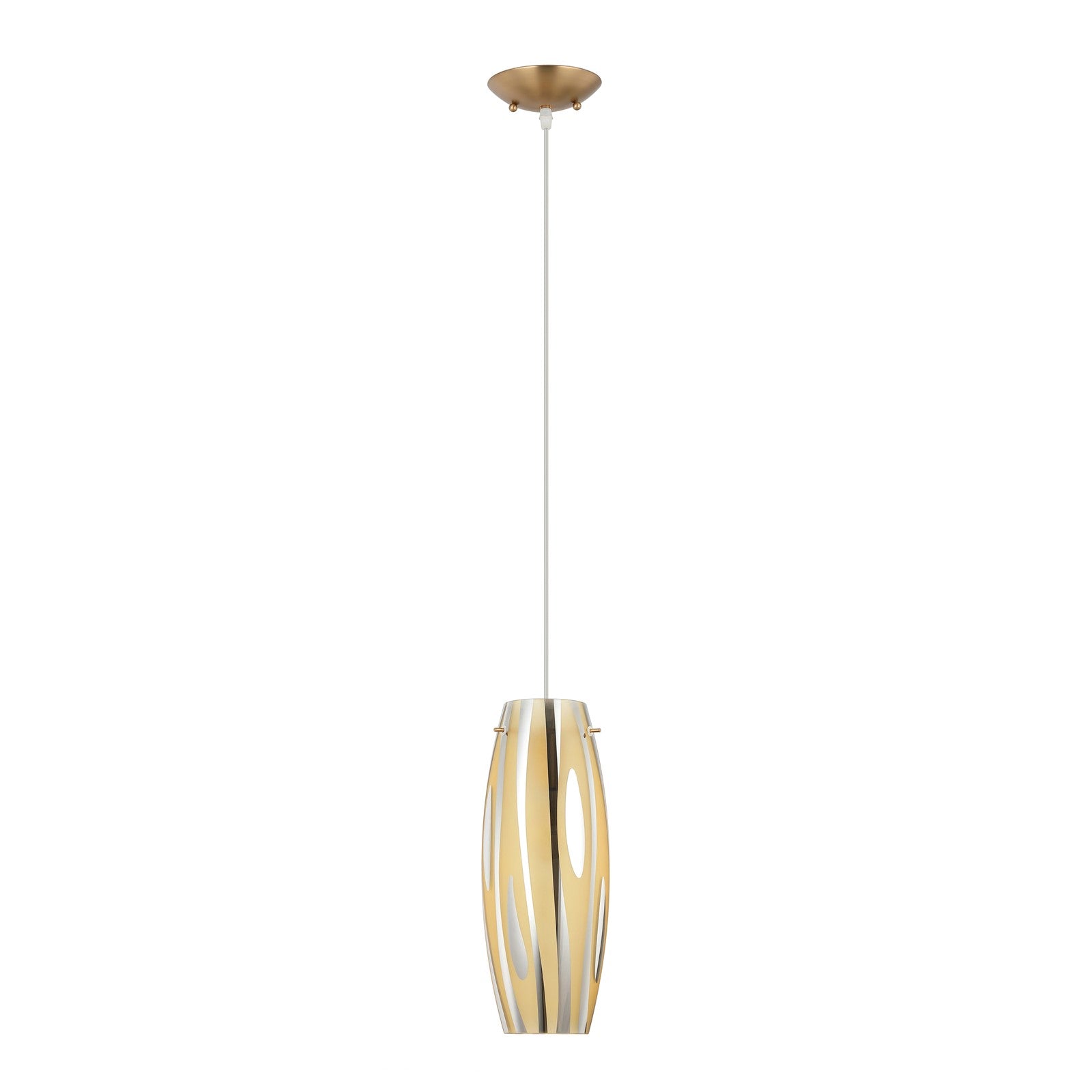 Varaluz Chroman Empire 1 Light Pendant, Satin Gold/Satin Gold