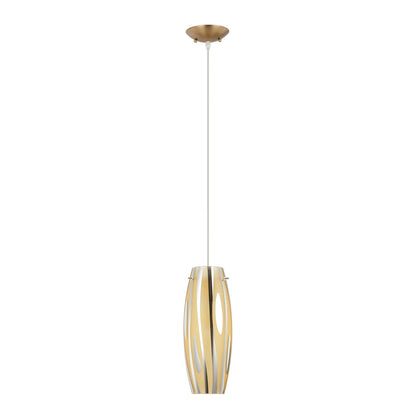 Varaluz Chroman Empire 1 Light Pendant, Satin Gold/Satin Gold