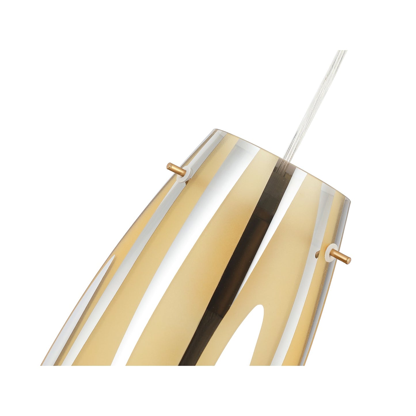 Varaluz Chroman Empire 1 Light Pendant, Satin Gold/Satin Gold