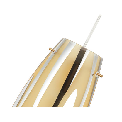 Varaluz Chroman Empire 1 Light Pendant, Satin Gold/Satin Gold