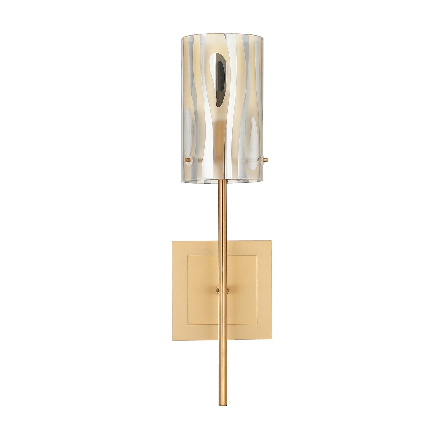 Varaluz Chroman Empire 1 Light Wall Sconce, Satin Gold/Satin Gold
