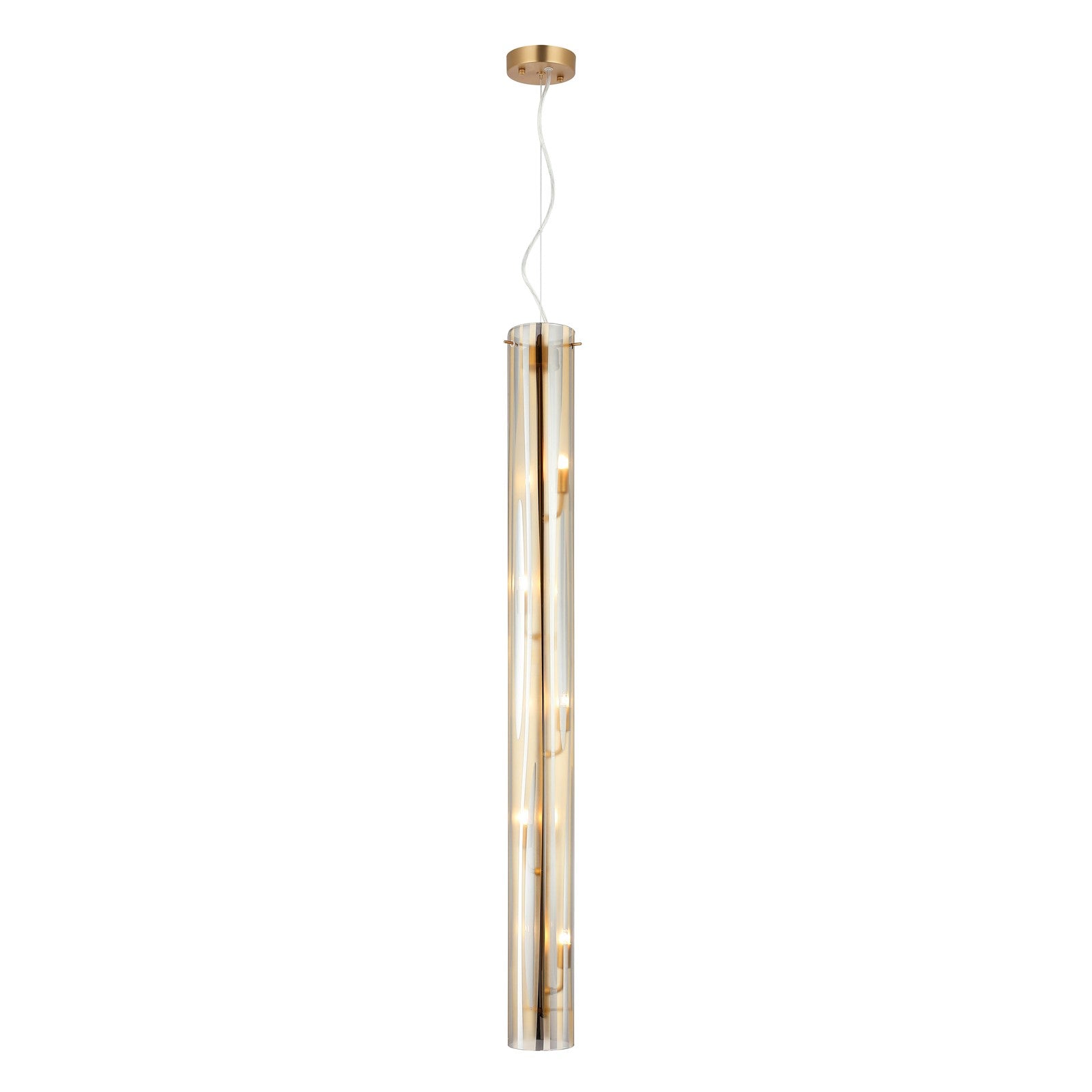 Varaluz Chroman Empire 5 Light Pendant, Satin Gold/Satin Gold