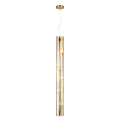 Varaluz Chroman Empire 5 Light Pendant, Satin Gold/Satin Gold