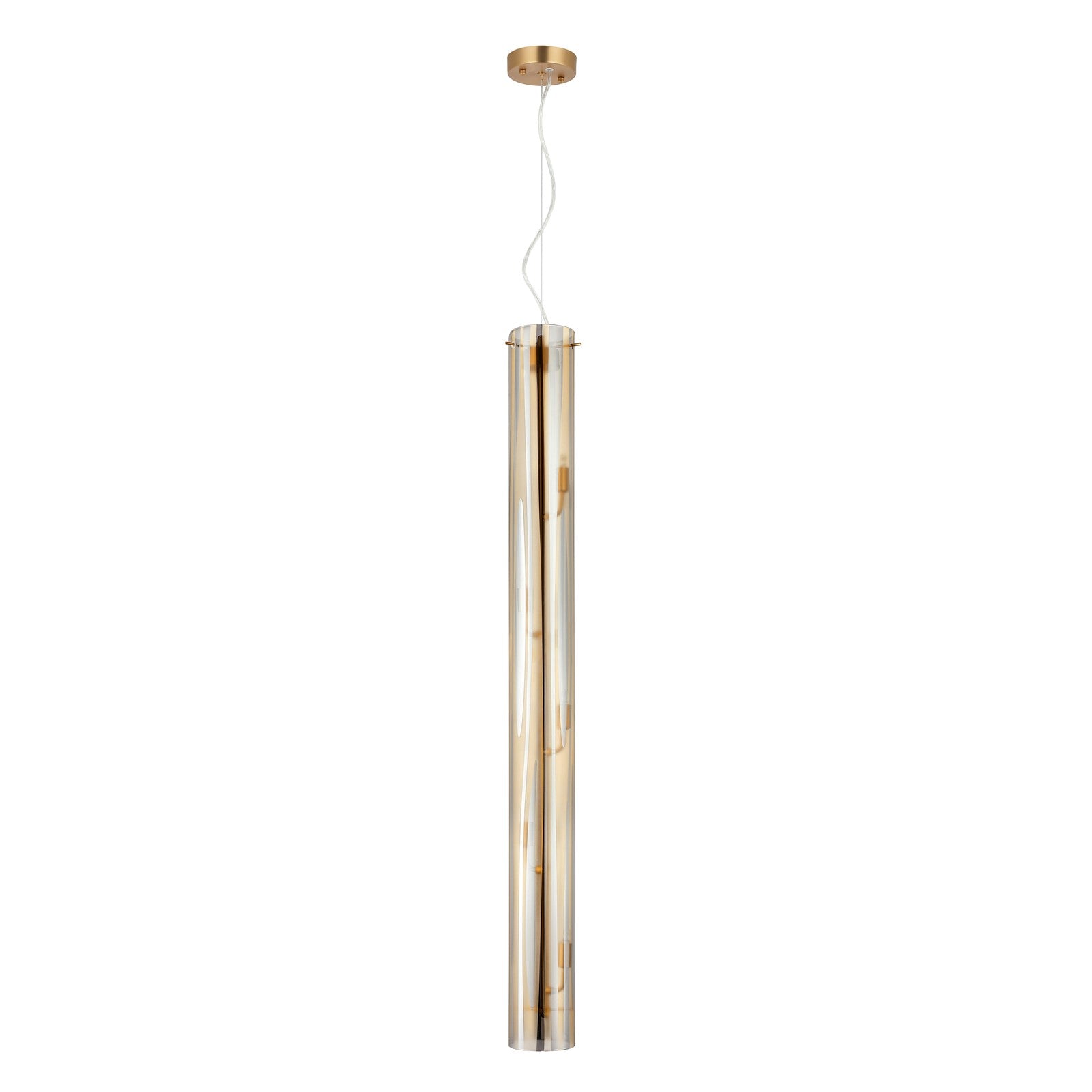 Varaluz Chroman Empire 5 Light Pendant, Satin Gold/Satin Gold
