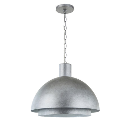Varaluz Birchton 1Lt Pendant, Weathered Galvanized/Galvanized