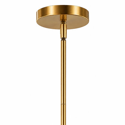 Varaluz Foxwich 1 Light Pendant, Brushed Brass/Clear