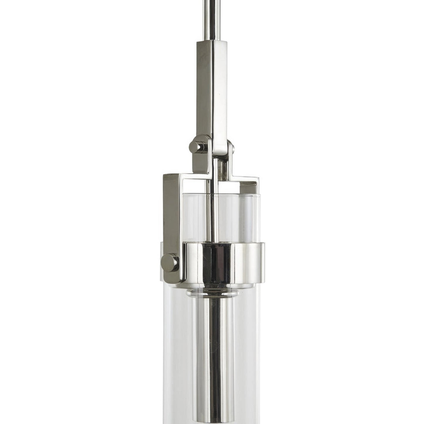Varaluz Foxwich 1 Light Pendant, Polished Nickel/Clear