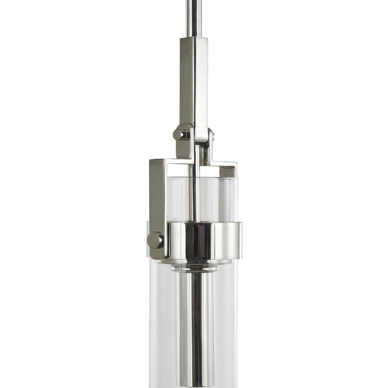 Varaluz Foxwich 1 Light Pendant, Polished Nickel/Clear