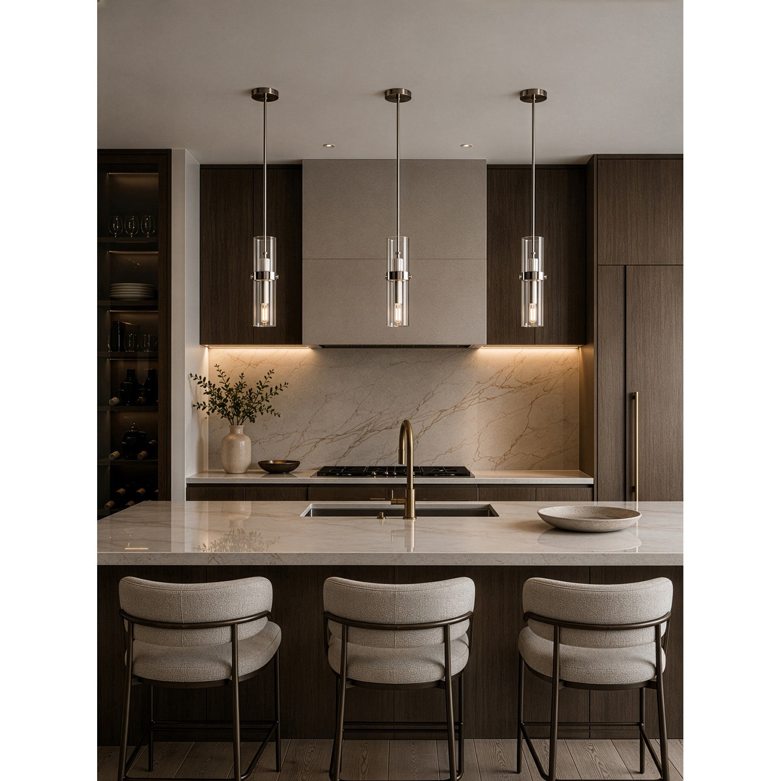 Varaluz Foxwich 1 Light Pendant, Polished Nickel/Clear