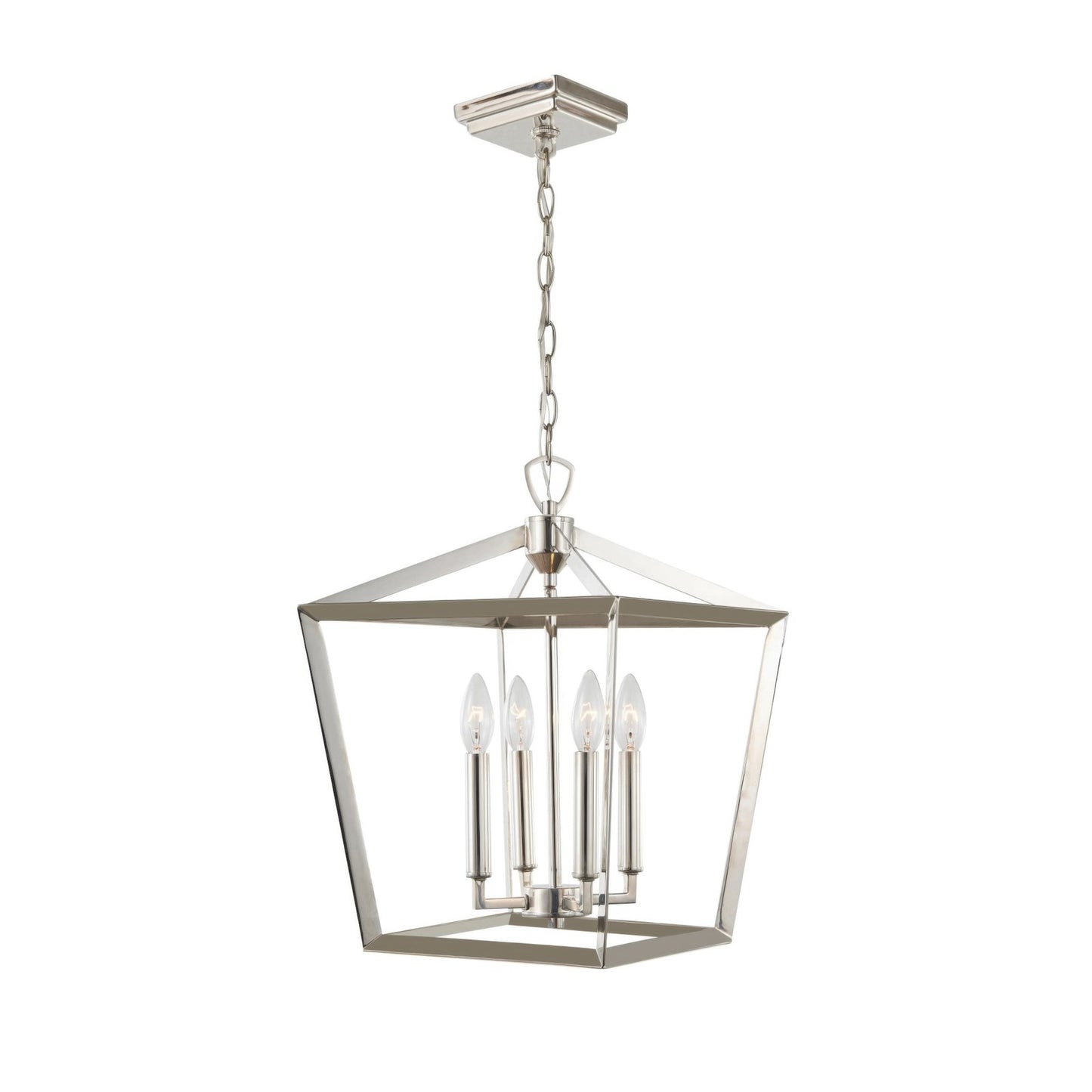 Varaluz York 1 Light Pendant, Polished Nickel