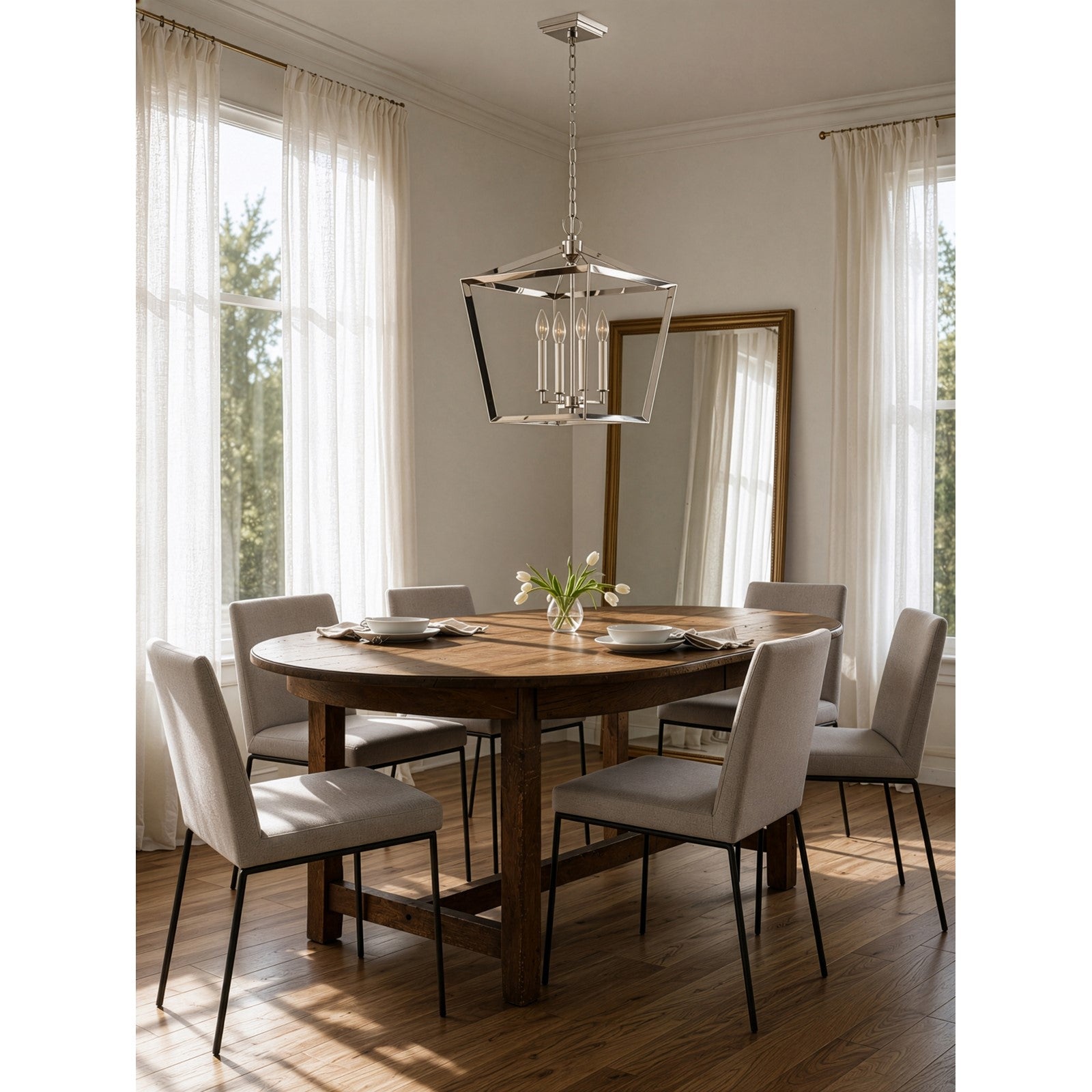 Varaluz York 1 Light Pendant, Polished Nickel