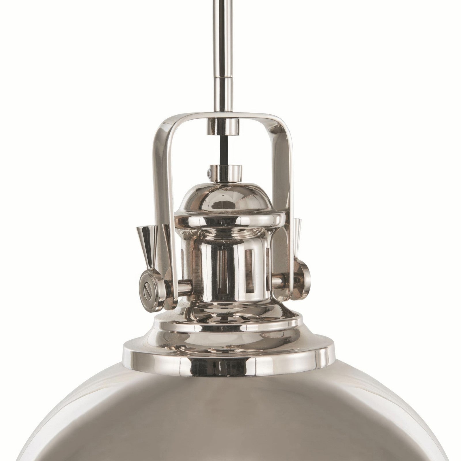 Varaluz Stirling 1 Light Pendant, Polished Nickel/Polished Nickel