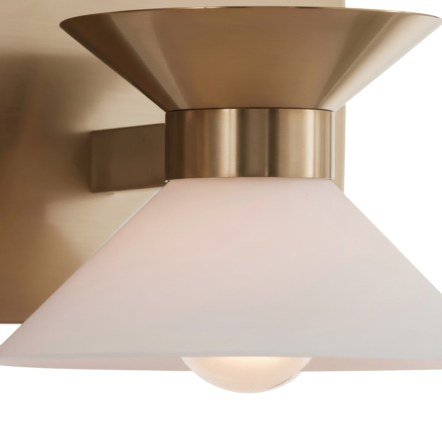 Varaluz Ringsted 2 Light Bath Vanity, Brushed Brass/White