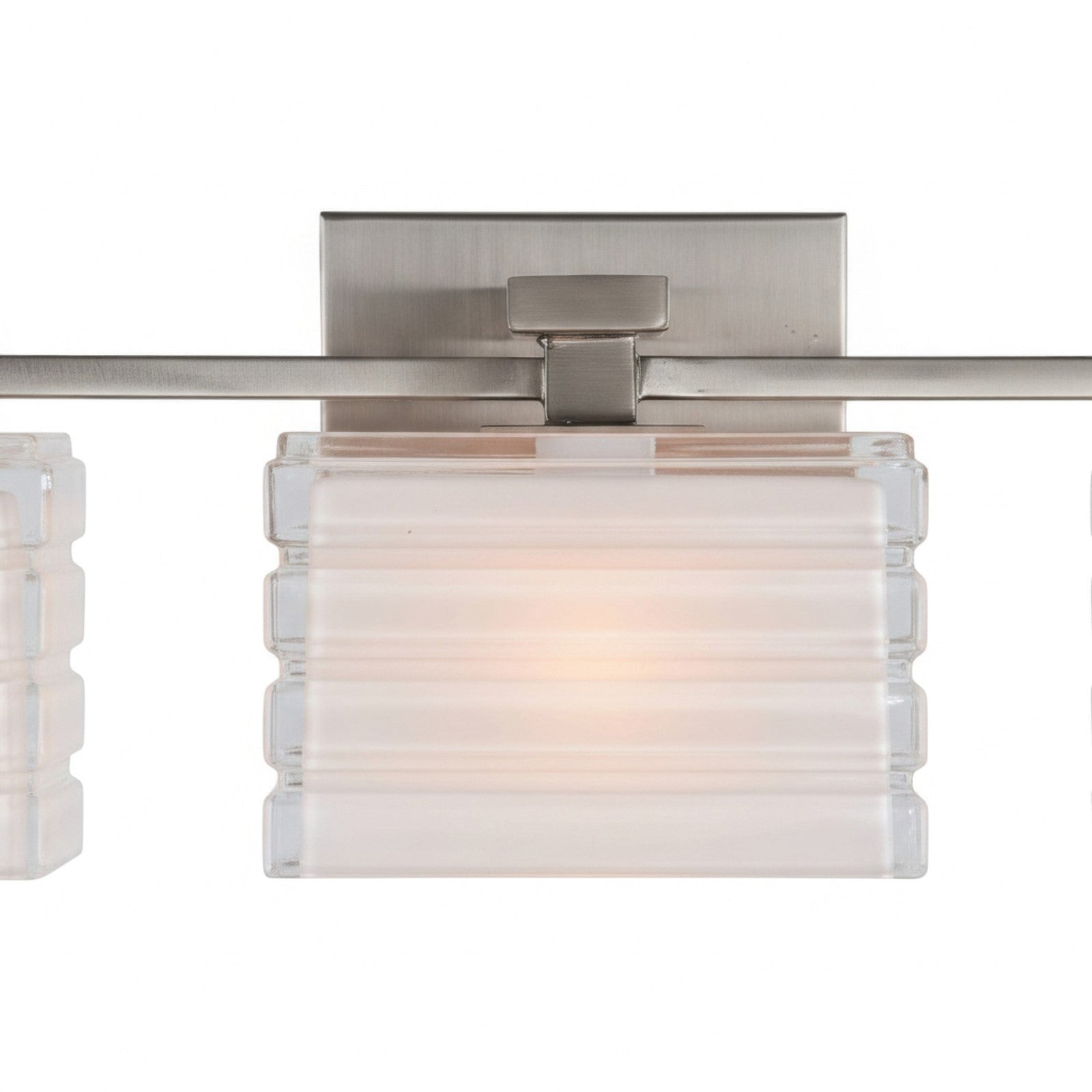 Varaluz Sardinia 3 Light Bath Vanity, Brushed Nickel/White