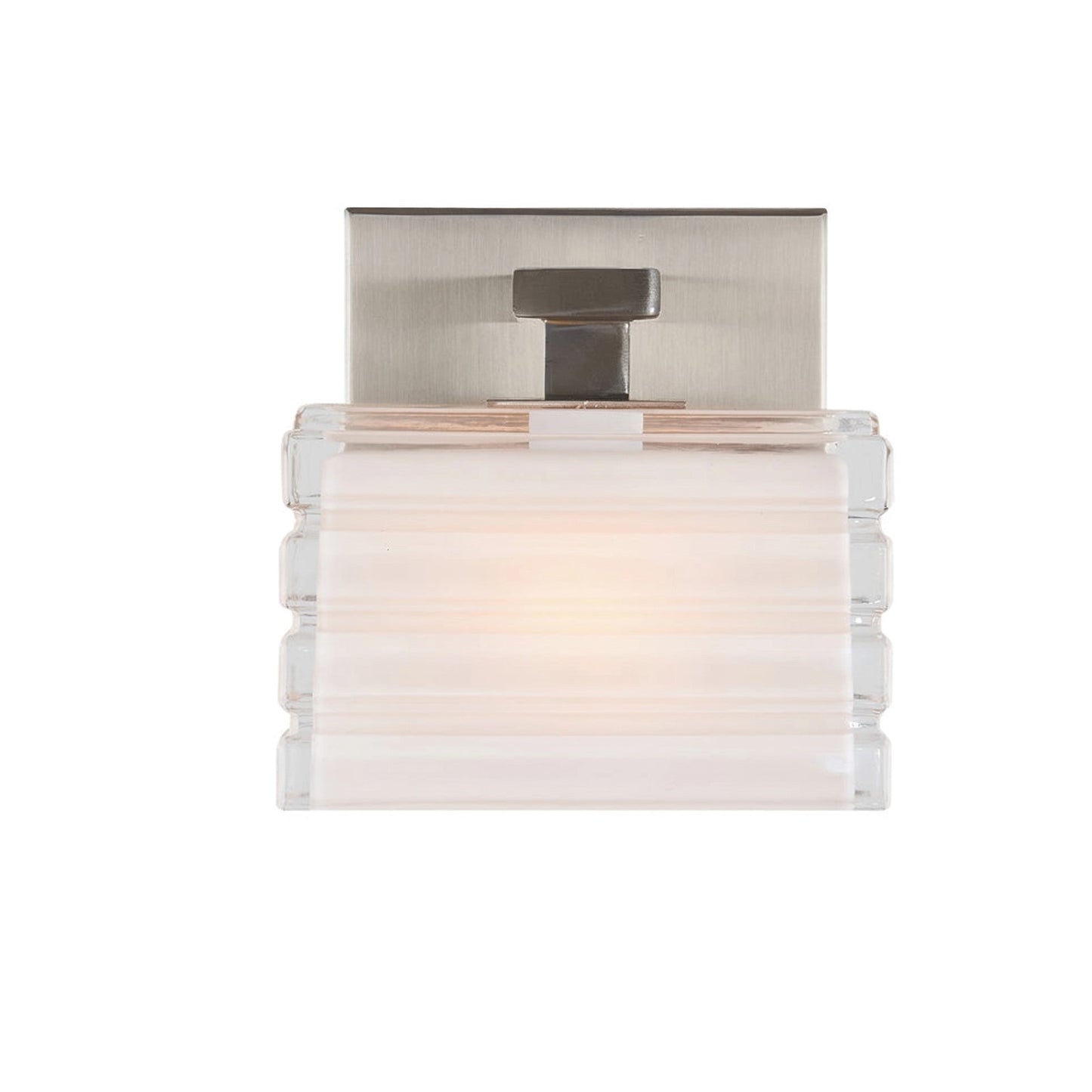 Varaluz Sardinia 1 Light Wall Sconce, Brushed Nickel/White
