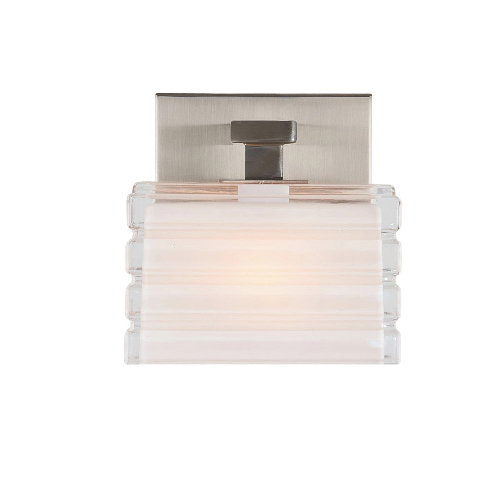 Varaluz Sardinia 1 Light Wall Sconce, Brushed Nickel/White