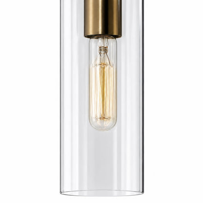 Varaluz Foxwich 1 Light Wall Sconce, Brushed Brass/Clear