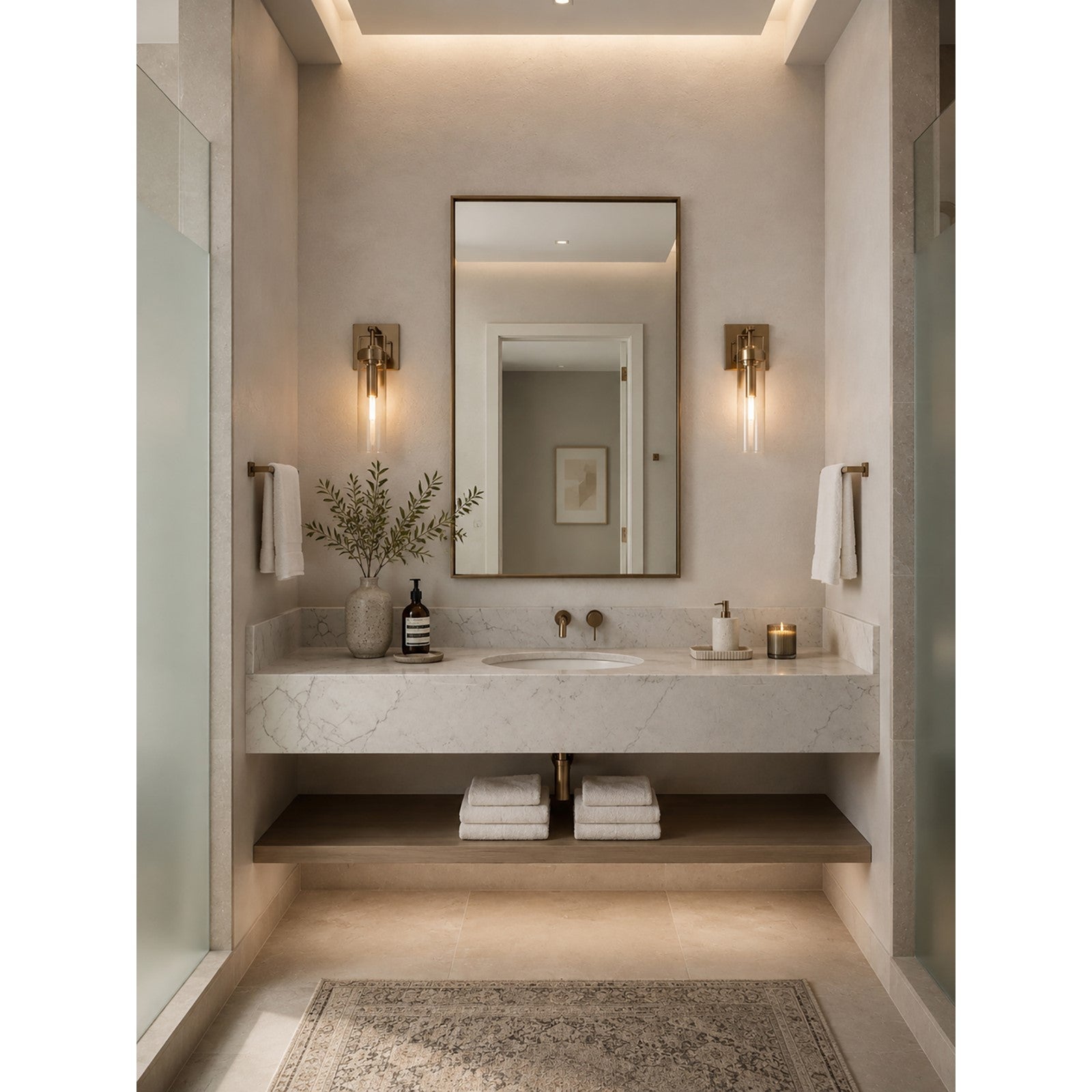 Varaluz Foxwich 1 Light Wall Sconce, Brushed Brass/Clear