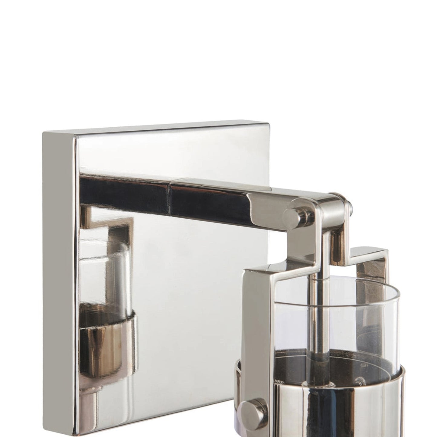 Varaluz Foxwich 1 Light Wall Sconce, Polished Nickel/Clear