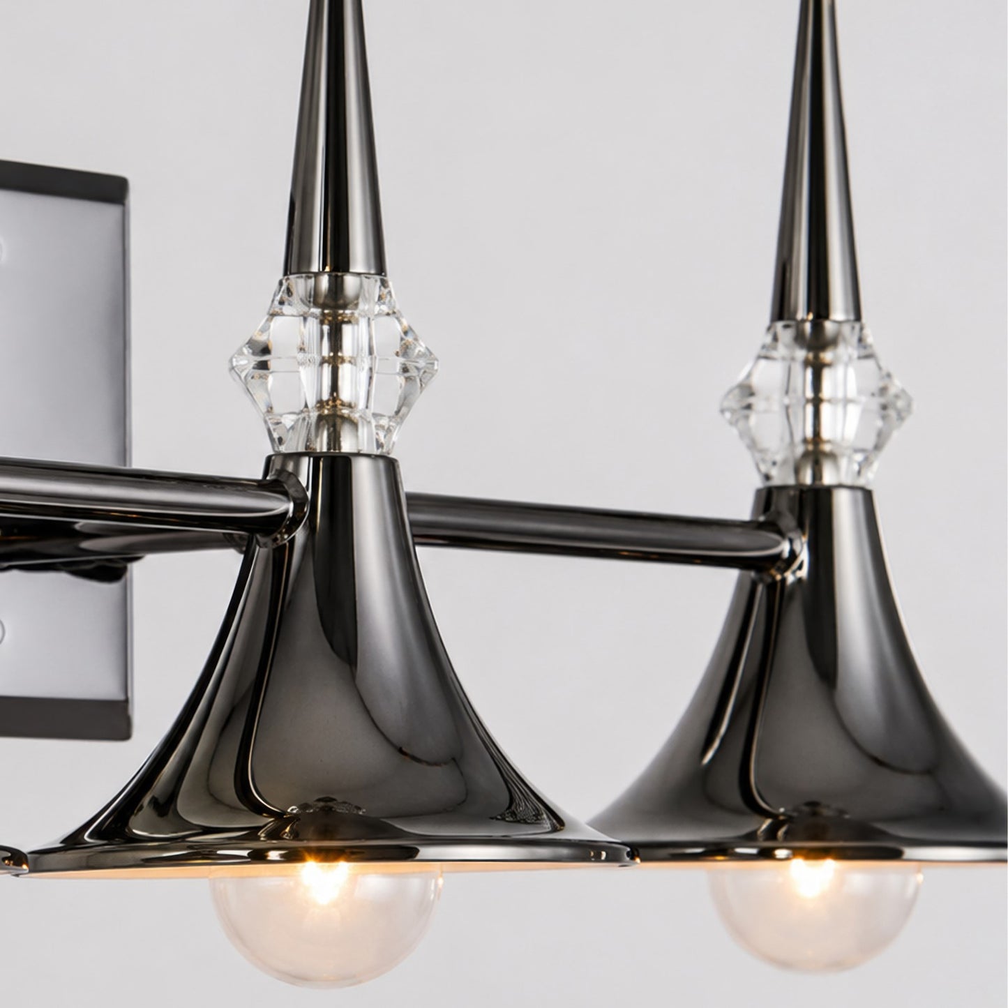 Varaluz Tromba 3 Light Bath Vanity, Black Chrome/Black Chrome