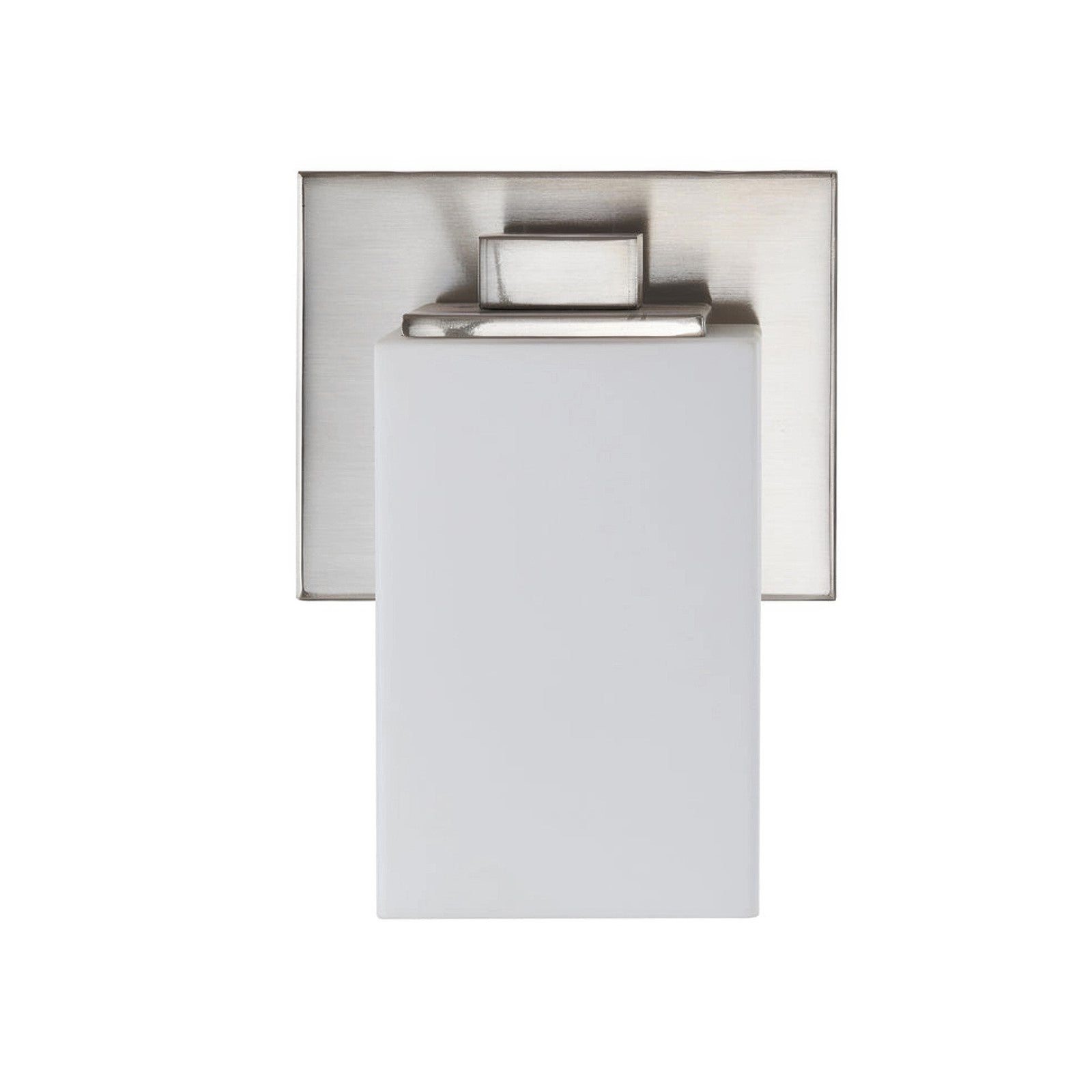 Varaluz Capri 1 Light Wall Sconce, Brushed Nickel/White