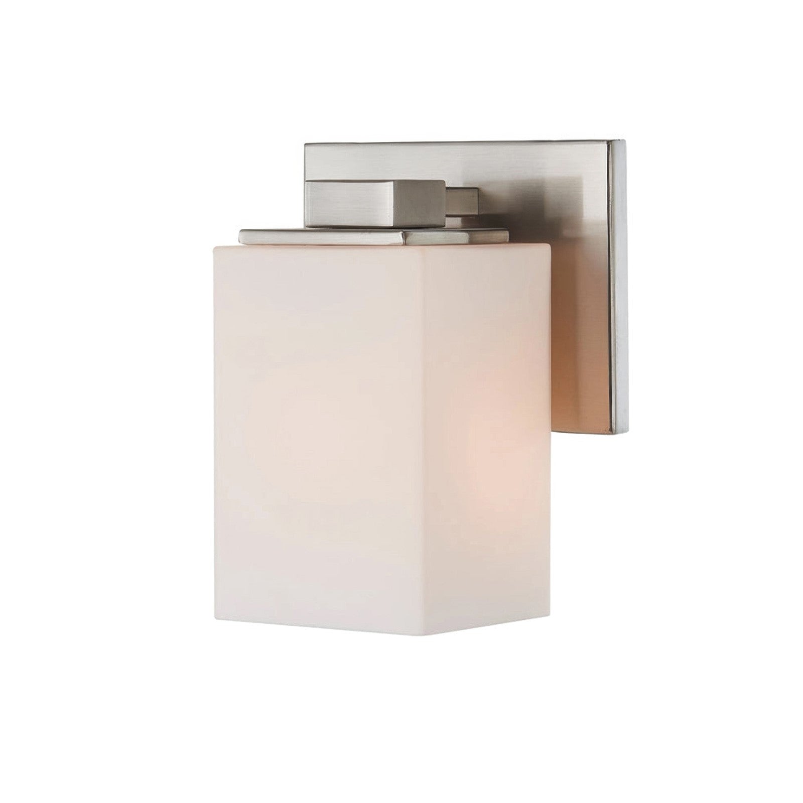 Varaluz Capri 1 Light Wall Sconce, Brushed Nickel/White