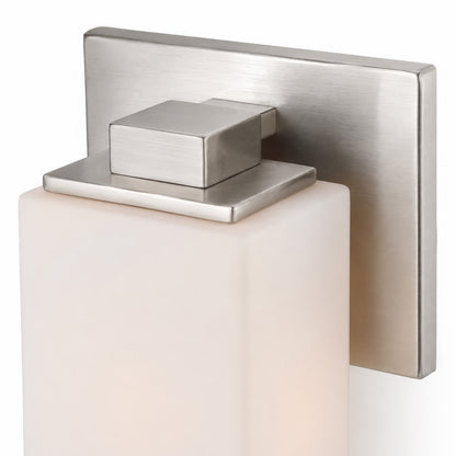 Varaluz Capri 1 Light Wall Sconce, Brushed Nickel/White