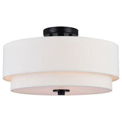 Vaxcel Burnaby 3 Light 16" Semi Flush Mount