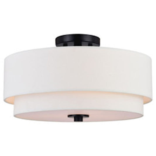 Vaxcel Burnaby 3 Light 16" Semi Flush Mount
