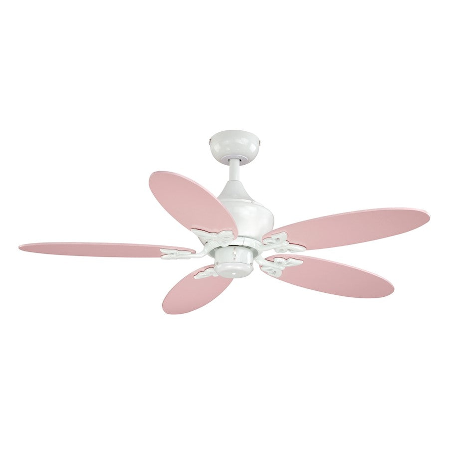 Vaxcel Alice 1 Ceiling Fan, White/Frosted Opal Glass