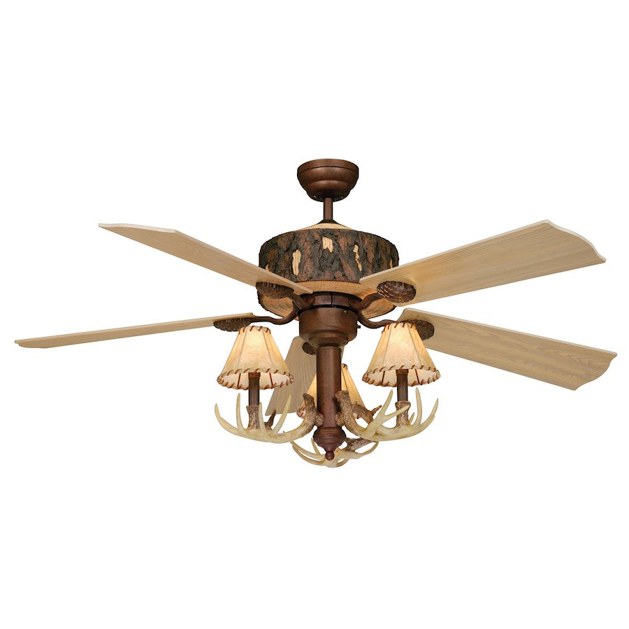 Vaxcel Log Cabin Ceiling Fan, Weathered Patina