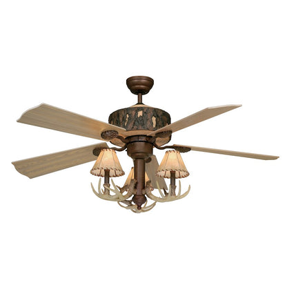 Vaxcel Log Cabin Ceiling Fan, Weathered Patina